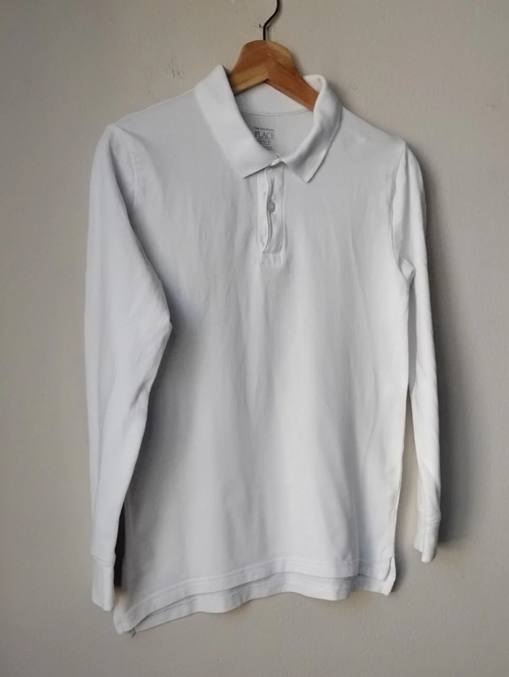 🌺💙 The Children's Place Size XL Long Sleeve Pique Polo White